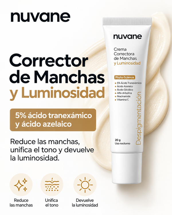 Corrector de Manchas Oscuras Nuvane, con Ácido Azelaico 20g