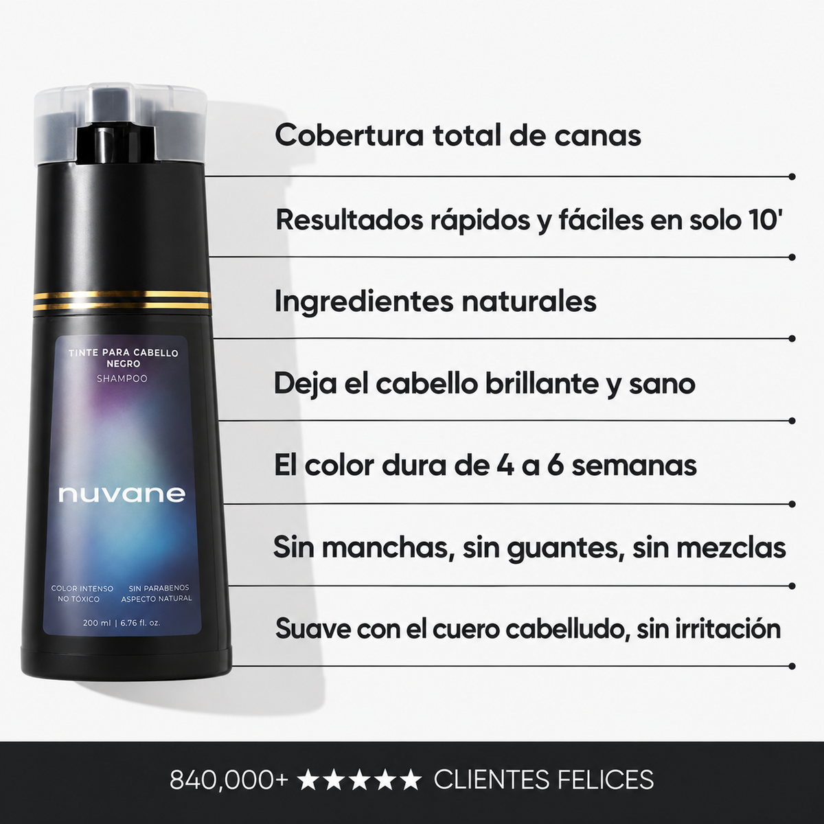 Champú de Tinte Instantáneo - by Nuvane